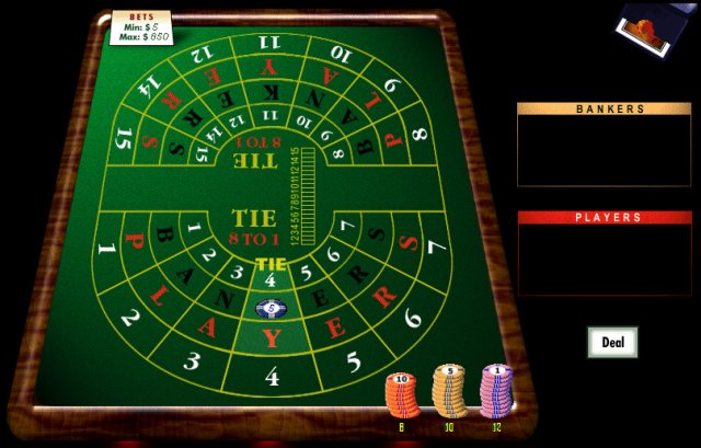 Jouer au Baccarat